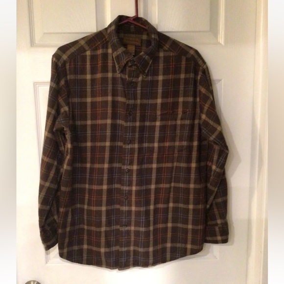 St. Johns Bay Plaid Size Large 100% Cotton Casual Men's Flannel Shirt Button Up - Picture 1 of 4